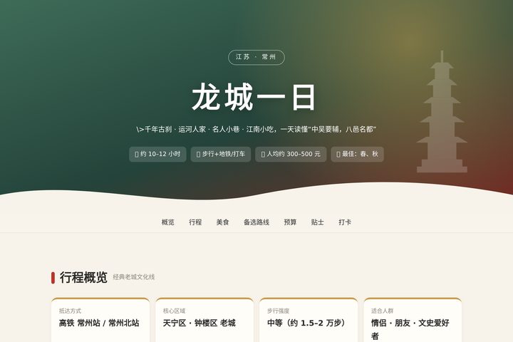 常州一日游攻略